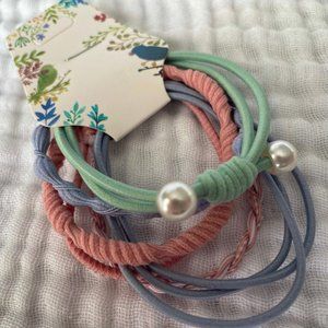 New! 5 pack Assorted Friendship Bracelet Hairties
